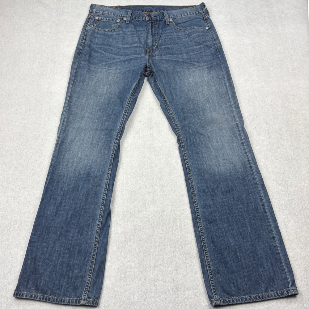 Levis 527 Jeans Mens 36x32 Medium Wash Slim Bootcut 100% Cotton Denim 05527-0175